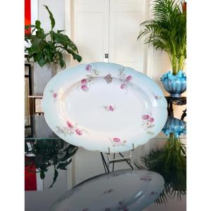 Fine Porcelain Serving Dish - Romantic Decor Initials Tb