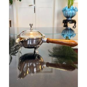 Silver Metal Gravy Boat With Handle