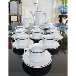 Tea Coffee Set Porcelain Breakfast Cups - Jug Sugar Bowl Creamer - Vintage