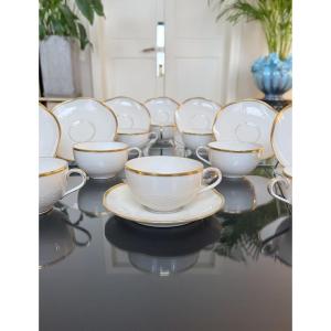 Art Deco Porcelain Cups - Rouard - Tea And Coffee Service