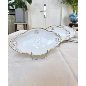 Limoges Porcelain Dish - Jean Pouyat - Old Paris - Table Service - Monograms