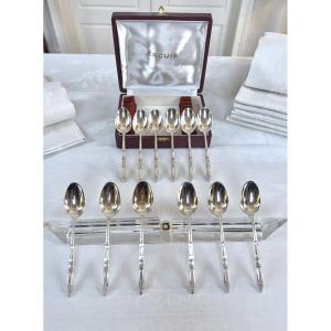 Silver-plated Metal Teaspoons With Russian-style Handles - Ercuis Gift Set