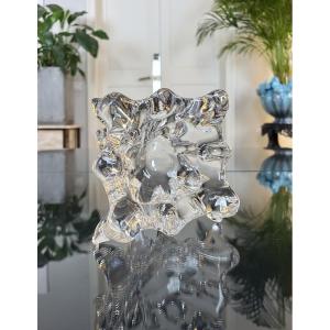 Hand-blown Crystal Trinket Tray - Ashtray - Vintage 1970s-80s