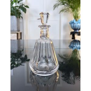 Baccarat Crystal Decanter With Flat Ribs - Alcohol Bottle - 20th Century Vintage