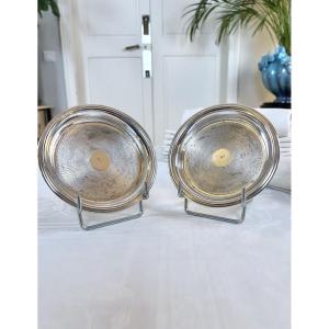 Bottle Coasters With Guilloché Decoration