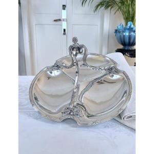 Servant Mendiant In Silver Plated Metal - Louis XVI Style - Vintage