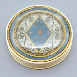 Bonapartist Box With Wax Profile Of Napoleon 2, Duke Of The Reichstag, Restoration Period