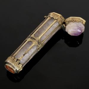 Wax Case 17th Century Amethyst Vermeil And Antique Roman Intaglio