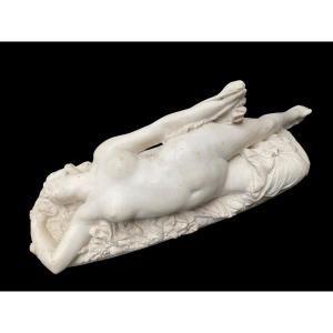 Plaster Study From The 19th C. “woman Bitten By A Snake” By Clésinger, Published By Barbedienne