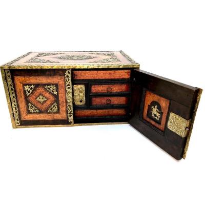 17th Century Northern European Table Cabinet With Secret Drawers