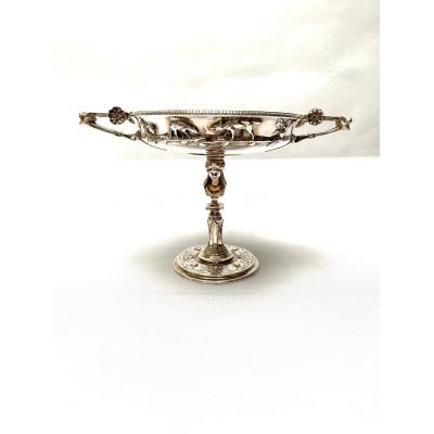 A French 19th Century Silvered Bronze Tazza By Henry Cahieux And Ferdinand Barbedienne