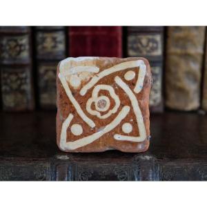 Medieval Paving Tile From The 13th-14th Century – Interlacing Pattern