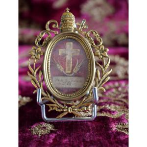 Reliquary Of Pope Pius IX - Authenticated Historical Souvenir, 19th Century