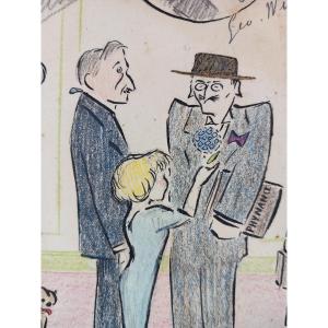 Drawing "académie De Passy" Painting And Drawing Weiss Vaucheret Rue Louis-david Paris XVI 1911