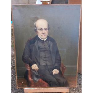 Charles Jean-baptiste Colson 1810-1888 Portrait Of A Notable Shipowner From Bordeaux? Oil On Canvas