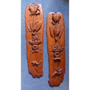 Sculpture Trophy Carved Wood Indochina Vietnam 20th Art Deco