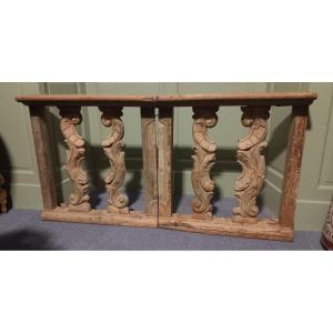 Communion Table Church Chapel 18th Century Baroque Carved Wood Painted Catholic 