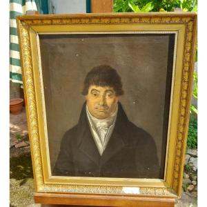Portrait Of A Man Facing Front In A White Tie, Empire Period, Early 19th Century