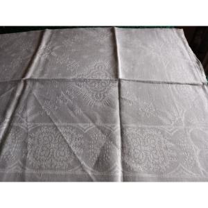 Table Service 24 Napkins Decorated With Different Floral Motifs 19th Century Damask Linen