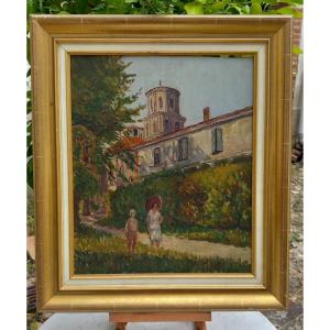 Gardens Of The Romanesque Abbey Of Saint-pierre De Vertheuil In Médoc Gironde Tour Calloc'h De Kerillis