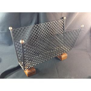 Iron Bronze And Wood Magazine Rack Design XX Toulouse School ? Toulouse Graphic