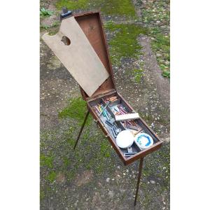 Artist's Box On Tripod, Pastel Painter, Bourgeois Aîné, 1880-1900