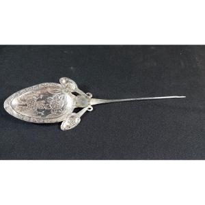 Silver Fibula Or Pin, Ttipqui Or Tupo, Peru, 17th Century South América Spanish Colonial
