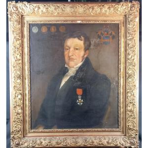 Portrait Of An Industrialist From The Ruf (ruef) Von Hauzendorf Family, Recipient Of The Legion Of Honour And Medals