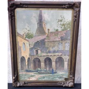 Ernest Berthier 1873-1967. Cloister Cremieu Dauphiné Isère