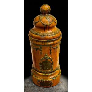 Ceramic Stove From Majorca (balearic Islands) In Glazed Earthenware Circa 1900