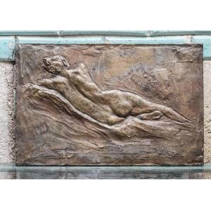 Naked Bronze Plate Woman's Back