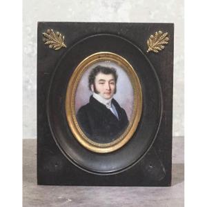 Miniature On Feulard Ivory, 1826