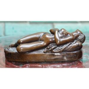 James Pradier Bronze "young Woman Sleeping"