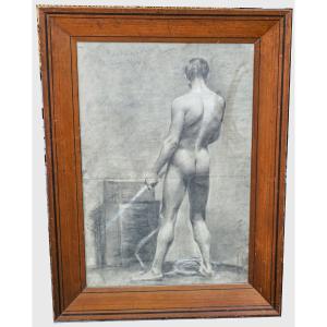 Naked Man From Back Pencil