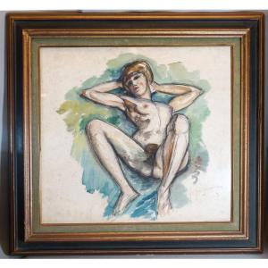 Paul Paquereau (1871-1950), Nude Framed Under Glass