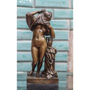 A. Maillol - Pradier James 1790-1852, After, Woman Taking Off Her Shirt, Bronze