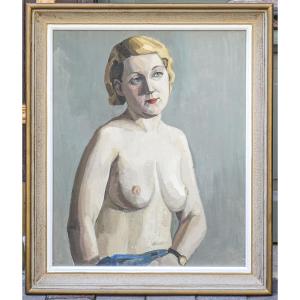 Géry-galy Margueritte, 1890-1980, Nude Bust, Oil On Canvas