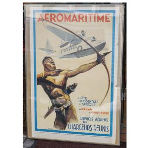Air Maritime Poster Under Plexiglass