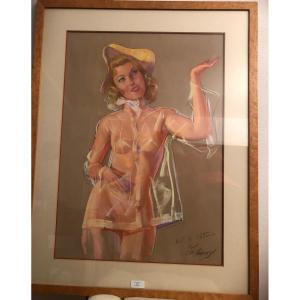 Earl Macpherson (1910-1993), Pin-up In Transparent Raincoat