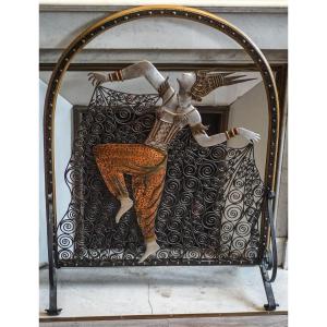 Art Deco Wrought Iron Screen
