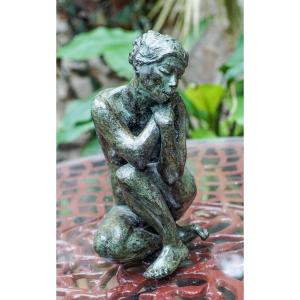 Marie-jo Bourron (1931-2012). Woman, Bronze