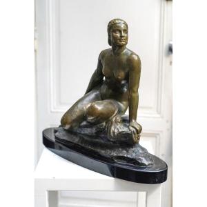Ugo Cipriani, Bronze Woman Art Deco