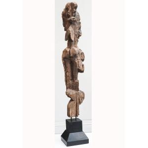 Sculpture Enigmatic Character Wood