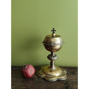 Gilded And Engraved Copper Ciborium, Italy, 16th Century
