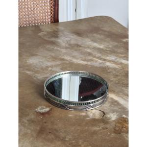 Round Table Centrepiece In Silver Metal, Louis XVI Style, 19th Century