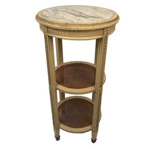 Louis XVI Style Bolster In Cream Lacquered Wood