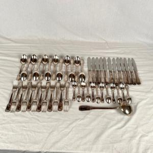 Louis XV Style Silver Plated Cutlery Set, 84 G. 49 Pieces