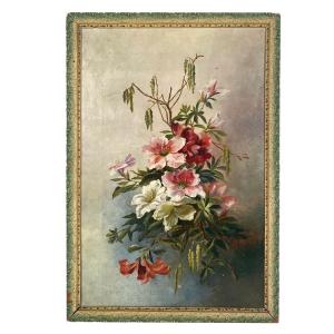 Still Life With Flowers. Oil On Canvas Signed M. Orséro, Early 20th Century