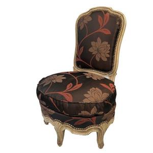 Louis XV Style Armchair, Cream Lacquered Wood, 20th Century