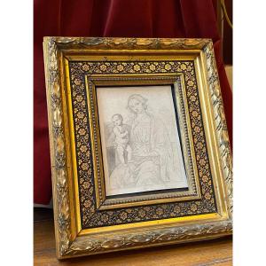 Henri-joseph Dubouchet (1833 - 1909) Virgin And Child After Perugino